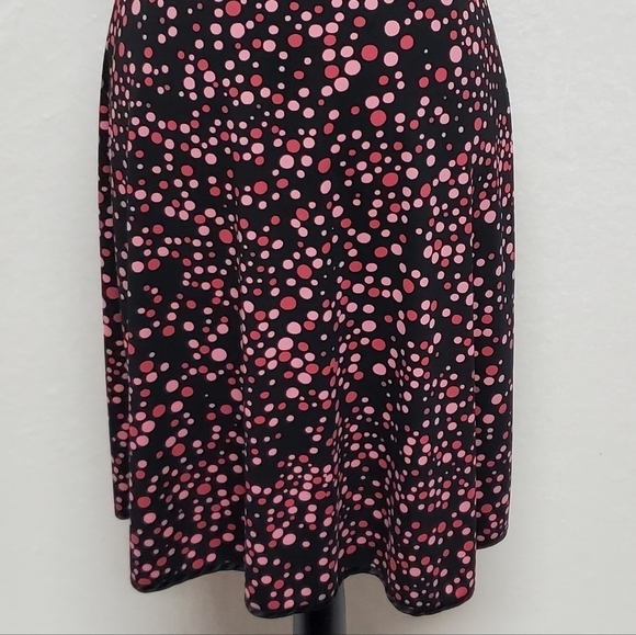 VINTAGE My Michelle Retro Bubble Print Halter Pin-up V-neck A-line Midi Dress - Picture 7 of 14